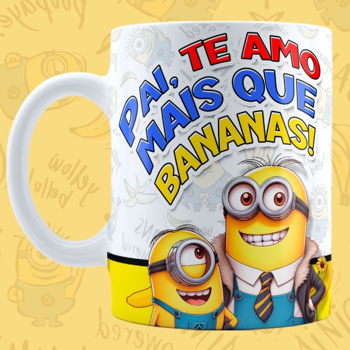 caneca dia dos pais minions